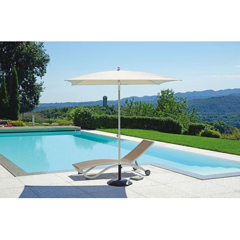 Ombrellone 2 x 2 metri professionale ad alta protezione UV e struttura in alluminio Made in Italy  per stabilimenti balneari, piscina, giardino
