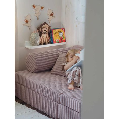 Kleines Kissen für das Waffelsofa, hellrosa