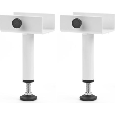 2 pieds de liaison métal H 13 à 22 cm pour sommier tapissier (1/2)