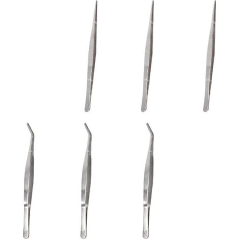 Pinces de Jardinage Poignée Confortable Lot de 6 en Acier Inoxydable Légères pour Succulentes et Semis pour Jardin Intérieur et Extérieur (1/5)