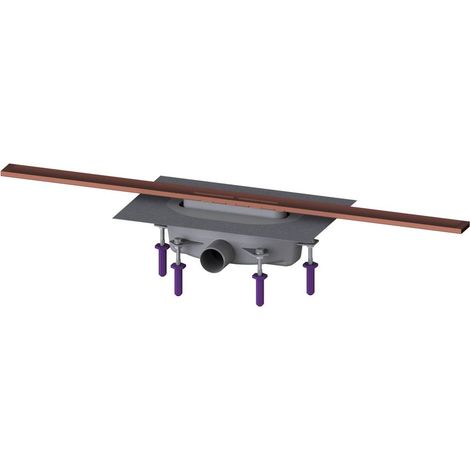 Kessel Duschrinne Linearis Infinity 90 Länge 900mm DN 50, Kupfer gebürstet (1/2)