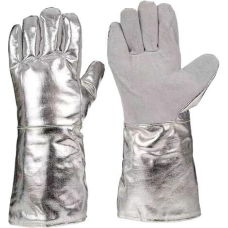 Barbecue gloves, heat-resistant aluminum foil gloves, waterproof and wear-resistant, perfect for cooking and grilling. (1/4)
