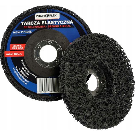 Disco abrasivo 125 in metallo inox, mola non tessuta.