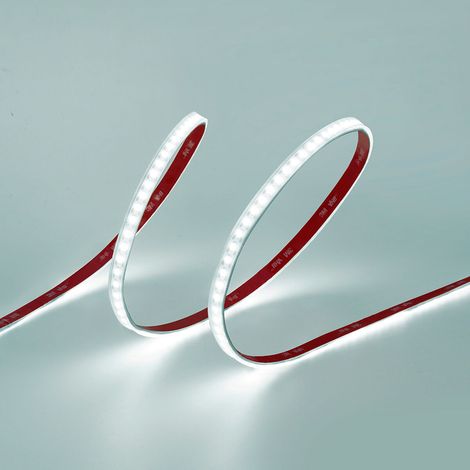 Striscia LED Luce Bianca Fredda 6 400 K Adesiva 5 M X 10 mm 8 W/m 100 Lm 24 V DC (1/5)