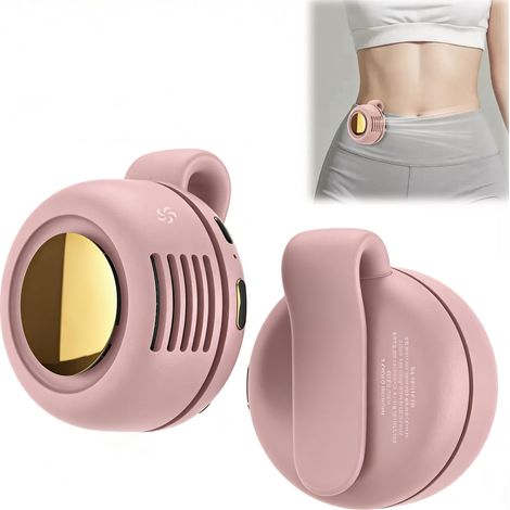 Mini ventilateur silencieux sans pales portable avec clip de taille, ventilateur mains libres rechargeable avec 3 vitesses pour voyage, bureau, chemise, cadeau d'été pour les amateurs de plein (1/5)