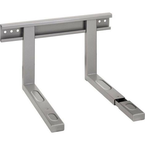 Supporto Microonde Regolabile Staffa Parete Muro Carico Max 300kg Grigia