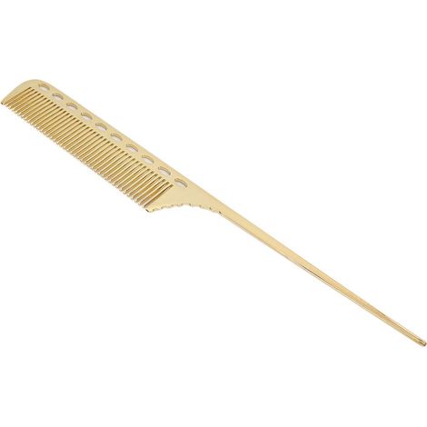 Peigne à queue de rat de salon Peigne professionnel en métal aluminium conception légère et portable convient aux coiffeurs et à un (1/4)
