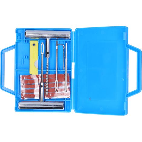 Kit de réparation de pneus pour aspirateur, kit d'outils professionnel pour la réparation des pneus et des roues de motos, tracteurs et vélos (1/5)