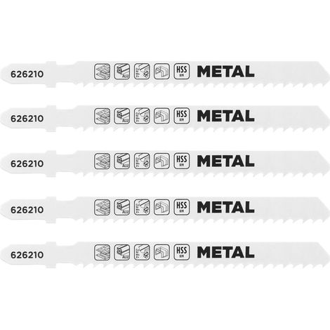 kwb 5x Lames de scie sauteuse pour métal, gros (pour aluminium, tôle, métaux non ferreux, verre acrylique) (1/2)