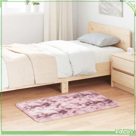 4102809 Tapis Shaggy à poils longs NAVARRA rose poudré 60x100 cm (1/5)