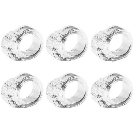 Lot de 6 Protections de Poignée de Porte, poignée de porte en PVC tapis transparent anti-collision, anneau de pare-chocs, protège poignée porte Pour protéger murs, portes, fenêtres, meubles (1/5)