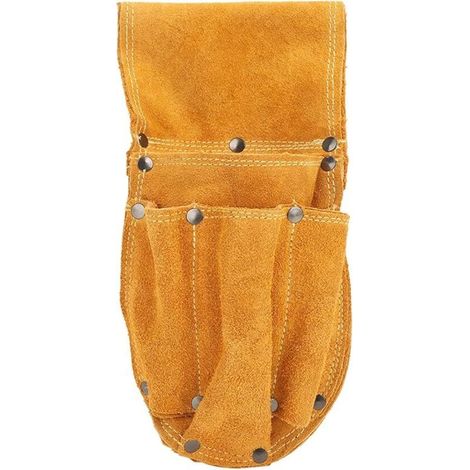 Multifunctional Tool Pocket Belt Bag Thickened Tool Waist Bag Durable Cowhide Material Tool Storage (1/5)
