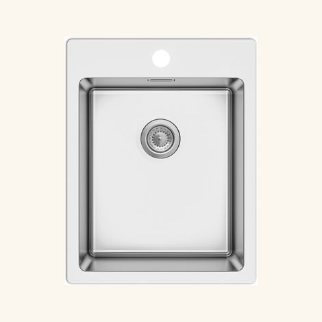 Evier inox Luisina JAVA 1 bac 390x505 (1/3)