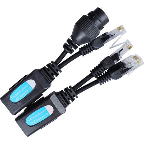 Kit de combinaison/répartition de câble Ethernet RJ45, adaptateur PoE (1 paire), alimentation via Ethernet (1/5)