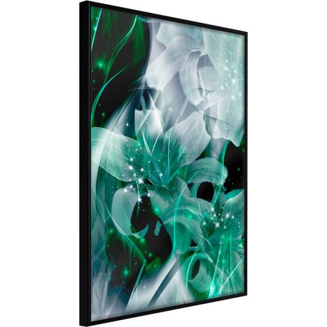Affiche Murale Encadrée "Poisonous Flowers" 30 x 42 cm Noir