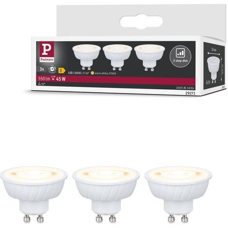 Lámpara Paulmann gu10 flat 4.9W 550lm 2700K regulable