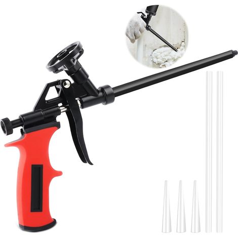 Foam Gun, Polyurethane Foam Gun with 5 Pipes, Foam Guns for Caulking, Sealing (1/5)
