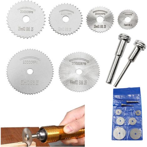 CCYKXA 6Pcs Rotary Saw Blades Steel Disc Saw Blades with 1/8" Arbor for Drill (1/5)