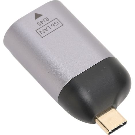 Adaptateur USB-C vers Ethernet : USB-C mâle vers prise réseau RJ45 femelle, adaptateur réseau Ethernet Gigabit (1/4)
