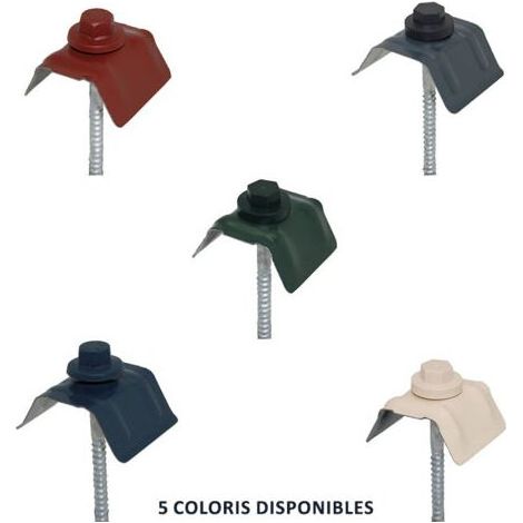 Kit de 50 fixations pour bac acier 1045 (vis L 100 x diam 6 mm) - Coloris - Vert 6009
