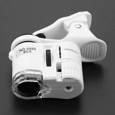9595W 60X Vergrößerungsglas mit LED-UV-Licht, Mini-Handymikroskop (1/5)