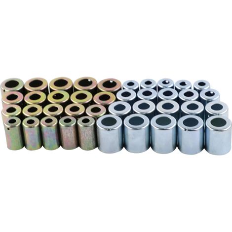 Lot de 40 embouts de tuyau 681012 - Couleur : revêtement en zinc et revêtement en zinc bleu blanc (1/5)