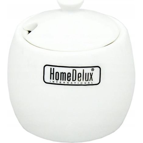 Azucarero de porcelana blanca, barril, HomeDelux (1/2)