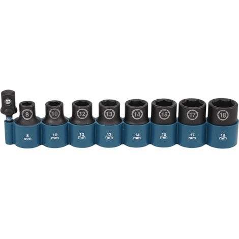 Set di 8 bussole 1/2" per avvitatori ad impulsi - MAKITA E-16645