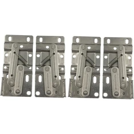 Kit de réparation de meubles de cuisine comprenant 4 charnières à ressort à 45 degrés pour portes de placard, plateaux basculants et pivotants. (1/5)