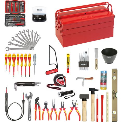 Kstools – Caisse à outils isolés 1000V – 137 pièces pour électricien – Outils isolés pour environnements humides – Coffret de rangement robuste (1/2)