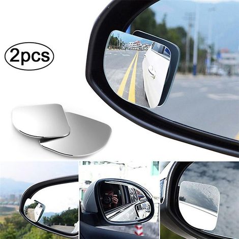 2 rétroviseurs extérieurs de voiture HD grand angle 360° réglables, sans bordure, avec surveillance des angles morts. (1/5)