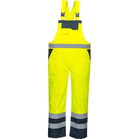 Kontrast-Kittel, ungefüttert, Farbe: Gelb/Navy, Größe M - Portwest