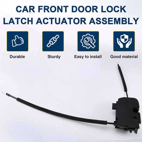 Specification 1: Front right Color: Black Material: Plastic and metal Front door lock assembly