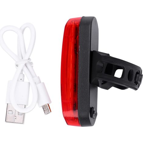 Phare arrière de selle vélo COB extérieur, lumière de sécurité rouge et bleue pour cyclisme nocturne (1/5)