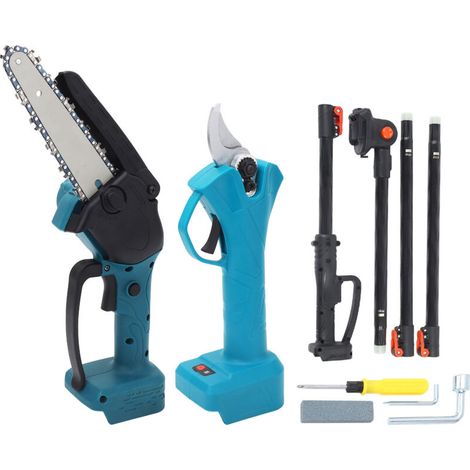 Electric pruning shears and mini chainsaw set, cordless garden power tools with extension cord for BL1820 BL1830 BL1840 (1/5)