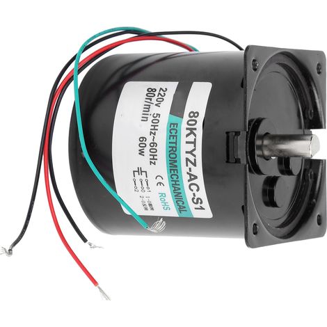 AC-Synchronmotor mit Kondensatorhalterung, CW/CCW, hohes Drehmoment, niedrige Drehzahl, 60 W, XD80KTYZ, 80 U/min, AC 220 V (1/5)