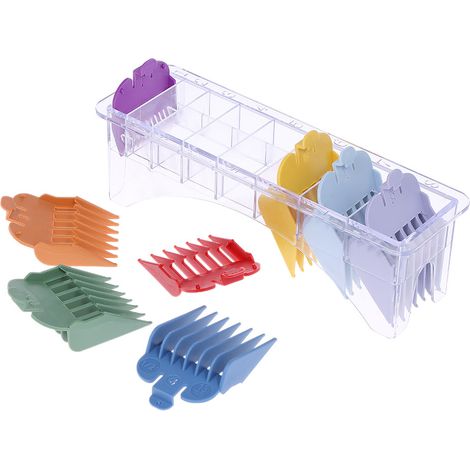 Ensemble de 8 sabots de guidage colorés pour tondeuse à cheveux électrique, compatible avec les tondeuses et rasoirs électriques. (1/5)