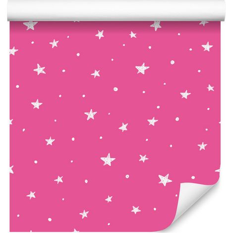 Papel pintado de estrellas y círculos para salón y dormitorio, 50x1000 cm. (1/5)