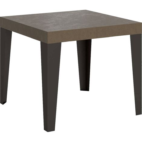 Tavolo Allungabile 90-246x90x77 cm Flame Tortora Telaio Antracite (1/5)