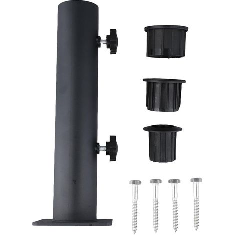 Support pour parasol Réducteurs 32/38/48mm Support pour parasol Acier inoxydable , 3 bagues PVC incluses, fixation par , anti-, usage extérieur durable (1/5)