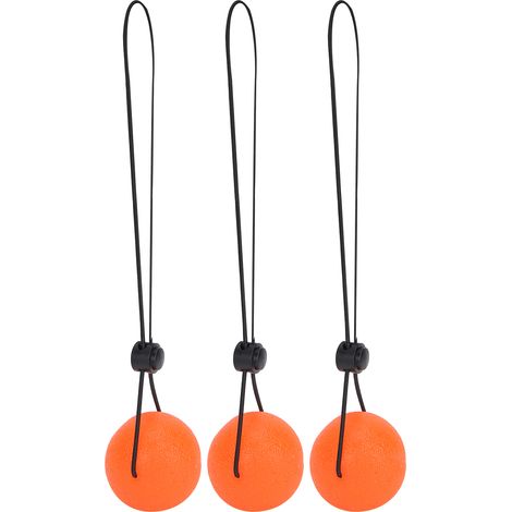 Lot de 3 balles de musculation des doigts en silicone orange, dureté 20, pour renforcer la force et l'étirement des mains, entraînement de préhension souple et résistant. (1/5)