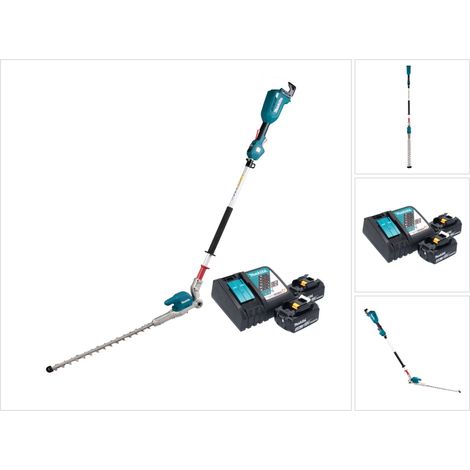 Makita DUN 500 WRM2 Akku Heckenschneider 18 V 50 cm Brushless + 2x Akku 4,0 Ah + Ladegerät