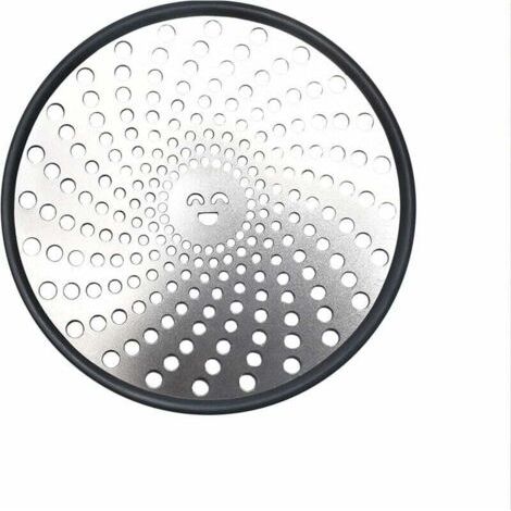 Attrape Cheveux Lavabo Crépine Tamis Filtre de Vidange de Douche Filtre de Vidange à Bouchon D'égout Crépine D'évier de Cuisine en Acier Inoxydable Crépine de Bain pour Salle de Bain Cuisine et WC (1/4)