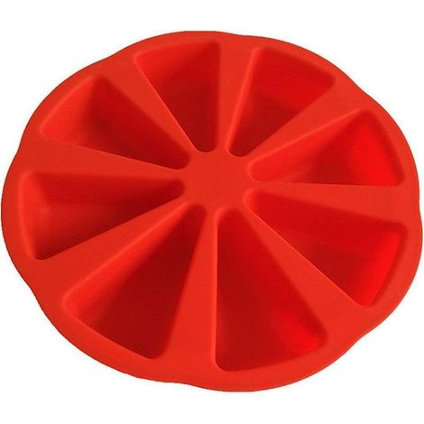 Grand moule en silicone pour huit cavités triangulaires pour gâteaux et pâtisserie accessoire de cuisson créatif (1/5)