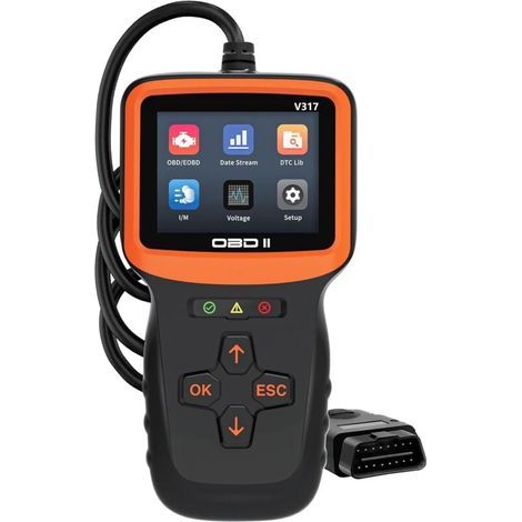 OBD2-Scanner-Diagnosetool, Fahrzeug-Check-Engine-Code-Lesegeräte mit Reset & I/M-Bereitschaft und mehr, OBDII/EOBD-Diagnose-Scan-Tool für (1/4)