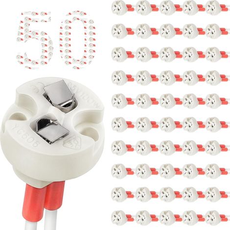 Base de Bi Pin G4 GU5 virgule 3 G6 virgule 35 GY6 virgule 35 GX5 virgule 3 MR16 Lot de 50 (1/5)