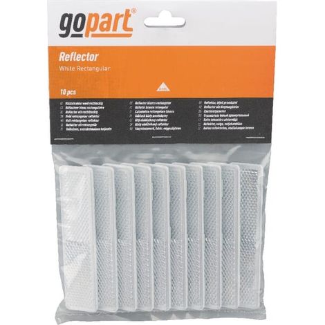 Catadioptre rectangle blanc 105x24mm GOPART LA75013 (1/3)