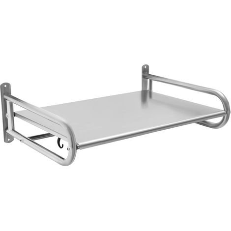 Mikrowellenregal, Edelstahl, platzsparender Organizer, Silber (1/2)