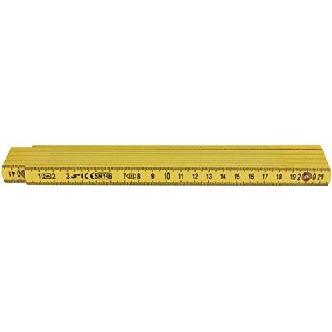 Toolland wm300020Â metro pieghevole in fibra di vetro, doppia, 2Â m lunghezza (Confezione da 100)