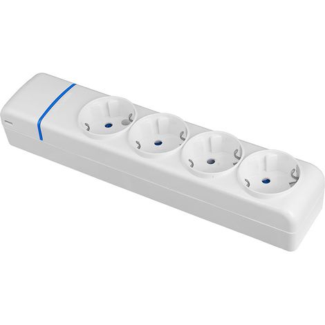 Base múltiple de 4 tomas 2p+t, 16 a 250 v, sin cable (1/2)